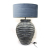 Lampa ceramiczna prążkowana Rustykalna z abażurem 92cm